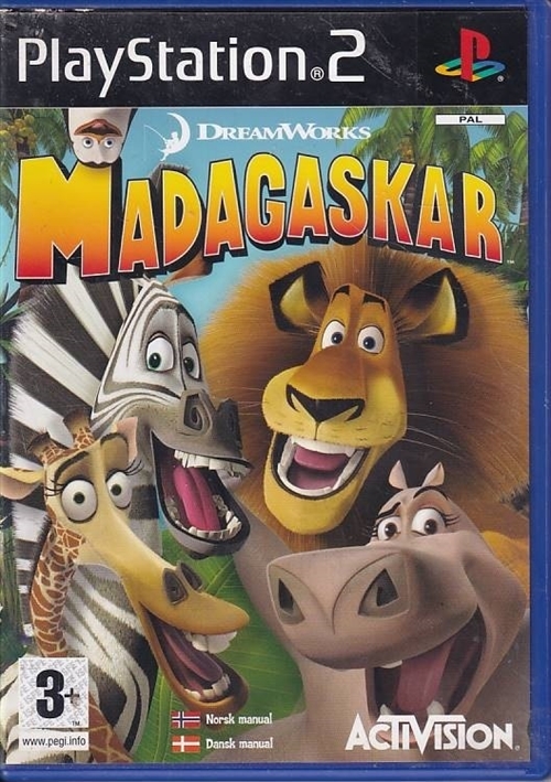 Madagaskar - Dansk Manual - PS2 (B Grade) (Genbrug)